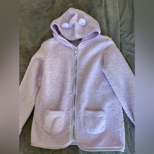 Cat & Jack Girls purple hoodie sweater with ears